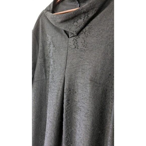 Nor Denmark Cowl Neck Dress Textured Designer Black Artsy Long Sleeve Midi US M - Picture 5 of 12